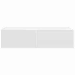 Berkfield Home Wall Shelf with Drawers White 60x26.5x15 cm Engineered Wood - thumbnail 4