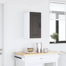 Berkfield Home Kitchen Wall Cabinet¬†Porto Black Engineered Wood - thumbnail 1