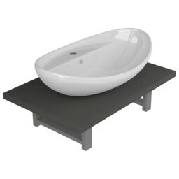 Berkfield Home Two Piece Bathroom Furniture Set Ceramic Grey - thumbnail 2