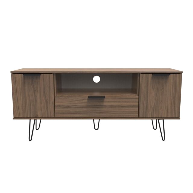 Ready Assembled 2 U Fuji 2 Door 1 Drawer Wide TV Unit (Ready Assembled) in Walnut - image 1