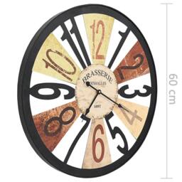 Berkfield Home Wall Clock Metal 60 cm Multicolour - thumbnail 6