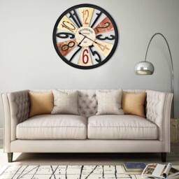 Berkfield Home Wall Clock Metal 60 cm Multicolour - thumbnail 2