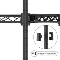 VOGREX 5-Tier Heavy Duty Shelve Unit, Storage in Black - thumbnail 3