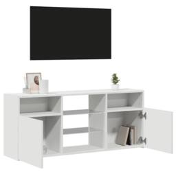 Berkfield Home TV Cabinet with LED Lights White 120x30x50 cm - Size: 120 x 30 x 50 cm - thumbnail 5