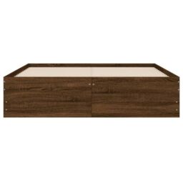 Berkfield Home Bed Frame with Drawers without Mattress Brown Oak 120x190 cm Small Double - thumbnail 6