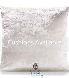Luxury Living Luxury Crushed Velvet Fully Lined Ring Top Curtains in Cream - Size: 229 cm width x 183 cm drop - thumbnail 9