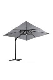 Living and Home 2.96m W x 3m D Square Cantilever Parasol with Solar-Powered LED Lights in Light Grey - thumbnail 4