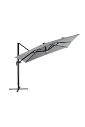 Living and Home 2.96m W x 3m D Square Cantilever Parasol with Solar-Powered LED Lights in Light Grey - thumbnail 5