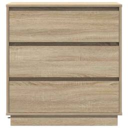 Berkfield Home Bedside Cabinet with LED Sonoma Oak 71x34, 5x75 cm Engineered Wood in Beige - thumbnail 7