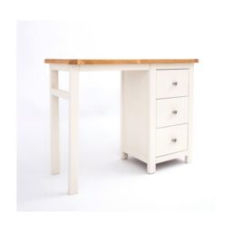 Cabinet Bits Maggiori 3 Drawer Desk - Dressing Table Chrome Knob in Off-White - thumbnail 2