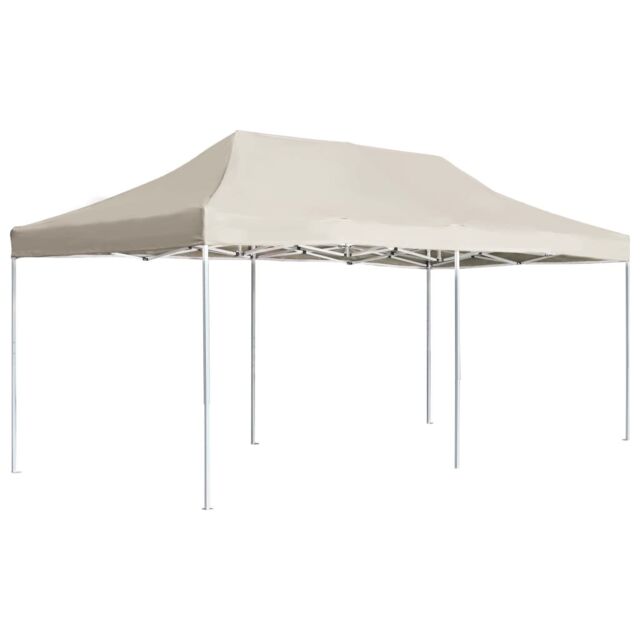 Berkfield Home Professional Folding Party Tent Aluminium 6x3 m Cream in Beige - image 1