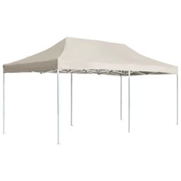 Berkfield Home Professional Folding Party Tent Aluminium 6x3 m Cream in Beige - thumbnail 1
