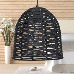 First Choice Lighting Kleo - Dark String Pendant Lightshade in Brown - thumbnail 4