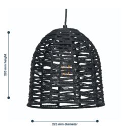 First Choice Lighting Kleo - Dark String Pendant Lightshade in Brown - thumbnail 5