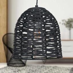 First Choice Lighting Kleo - Dark String Pendant Lightshade in Brown - thumbnail 3
