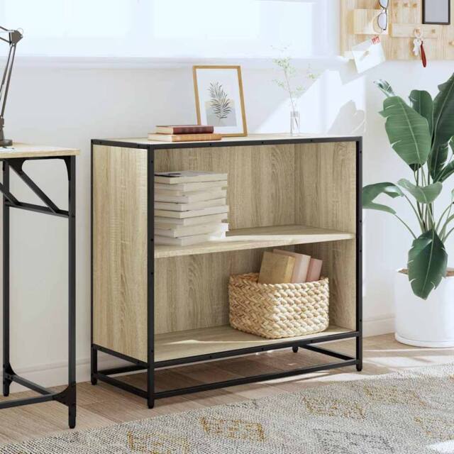 Berkfield Home Modern Book Cabinet Sonoma Oak 80.5x35x76 cm Engineered Wood in Light Tan - image 1