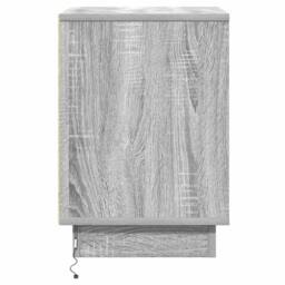 Berkfield Home Bedside Cabinets with LED Lights 2 pcs Grey Sonoma 39x34.5x50 cm - thumbnail 9