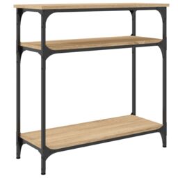 Berkfield Home Console Table Sonoma Oak 75x29x75 cm Engineered Wood in Brown - Size: 75 x 29 x 75 cm - thumbnail 6