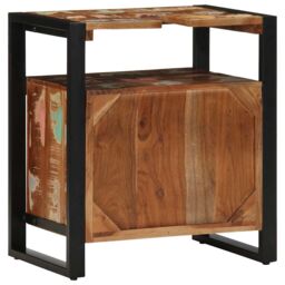 Berkfield Home Bathroom Sink Cabinet 55x35x60 cm Solid Wood Reclaimed in Brown - Size: 55 x 35 x 60 cm - thumbnail 5