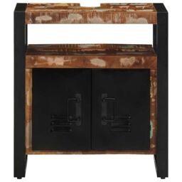 Berkfield Home Bathroom Sink Cabinet 55x35x60 cm Solid Wood Reclaimed in Brown - Size: 55 x 35 x 60 cm - thumbnail 3