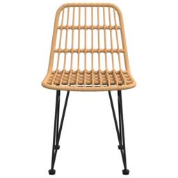 Berkfield Home Garden Chairs 2 pcs 48x62x84 cm PE Rattan in Brown - Size: 48 x 62 x 84 cm - thumbnail 4