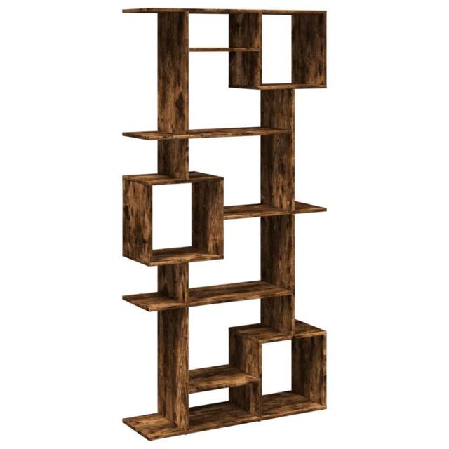 Berkfield Home Book Cabinet Smoked Oak 92x29x188 cm Engineered Wood in Brown - Size: 92 x 29 x 188 cm - image 1