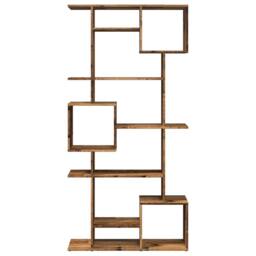 Berkfield Home Book Cabinet Smoked Oak 92x29x188 cm Engineered Wood in Brown - Size: 92 x 29 x 188 cm - thumbnail 5