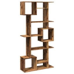 Berkfield Home Book Cabinet Smoked Oak 92x29x188 cm Engineered Wood in Brown - Size: 92 x 29 x 188 cm - thumbnail 7