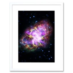 Artery8 Wall Art Print Hubble Space Astronomy Multiwavelength Crab Nebula Detailed Composite From VLA Spitzer Hubble XMM-Newton & Chandra X-Ray - thumbnail 1