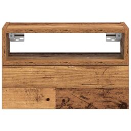 Berkfield Home Wall-mounted Bedside Cabinets 2 pcs Old Wood 45x26x28.5 cm in Brown - thumbnail 4