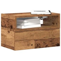 Berkfield Home Wall-mounted Bedside Cabinets 2 pcs Old Wood 45x26x28.5 cm in Brown