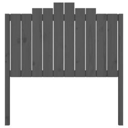 Berkfield Home Bed Headboard Grey 106x4x110 cm Solid Wood Pine - Size: 106 x 4 x 110 cm - thumbnail 4