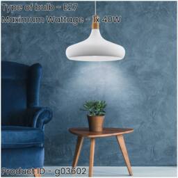 Loops Elegant Modern White Pendant Ceiling Light for Stylish Home Interiors - thumbnail 2