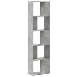 Berkfield Home Bookcase 5-Tier Concrete Grey 45x23.5x162.5 cm Engineered Wood - thumbnail 5