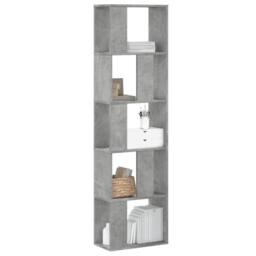 Berkfield Home Bookcase 5-Tier Concrete Grey 45x23.5x162.5 cm Engineered Wood - thumbnail 2