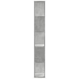 Berkfield Home Bookcase 5-Tier Concrete Grey 45x23.5x162.5 cm Engineered Wood - thumbnail 4