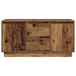 Berkfield Home TV Cabinet with LED Lights Old Wood 100x41x50 cm in Brown - Size: 100 x 41 x 50 cm - thumbnail 7