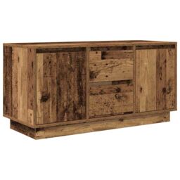 Berkfield Home TV Cabinet with LED Lights Old Wood 100x41x50 cm in Brown - Size: 100 x 41 x 50 cm - thumbnail 3