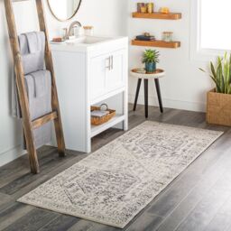 Livabliss City-Vintage Grey Beige Traditional Boho Living Dining Bedroom Rug - Size: 160 cm x 220 cm - thumbnail 1