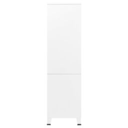 Berkfield Home Industrial Wardrobe White 90x50x180 cm Metal - Size: 90 x 50 x 180 cm - thumbnail 5