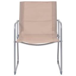 Berkfield Home 4 Piece Garden Lounge Set Fabric & Steel Taupe - thumbnail 7