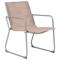 Berkfield Home 4 Piece Garden Lounge Set Fabric & Steel Taupe - thumbnail 8