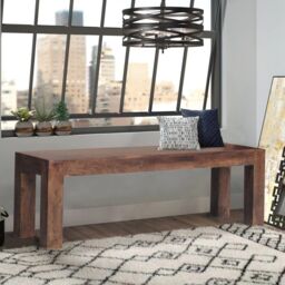 Jaipur Furniture Ltd Bench Large - Mango Wood - L35 x W148 x H45 cm - Dark Finish in Brown - thumbnail 2