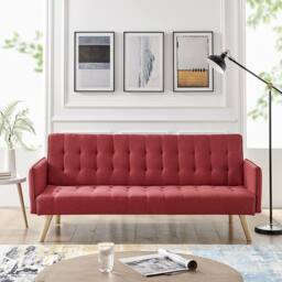 Bravich LTD Mario Sofa Bed Double Click Clack 3 Seater in Red - thumbnail 2