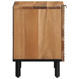 Berkfield Home Bedside Cabinets 2 pcs 40x33x46 cm Solid Wood Acacia in Brown - Size: 40 x 33 x 46 cm - thumbnail 5