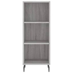 Berkfield Home Highboard Grey Sonoma 34.5x34x180 cm Engineered Wood - thumbnail 6