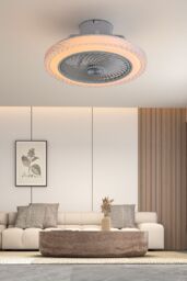 Living and Home 20inch Acrylic Ceiling Mount Adjustable LED Fan Light - thumbnail 3