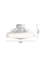 Living and Home 20inch Acrylic Ceiling Mount Adjustable LED Fan Light - thumbnail 4