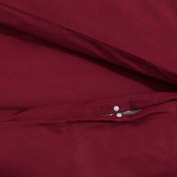 Berkfield Home Elegant Duvet Cover Set Bordeaux 140x200 cm Light-weight Microfiber in Red - thumbnail 8
