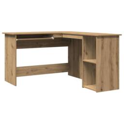 Berkfield Home Corner Desk Artisan Oak 120x140x75 cm Engineered Wood in Brown - Size: 120 x 140 x 75 cm